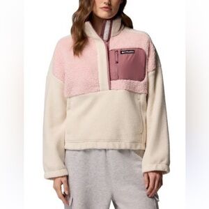 New With Tags Columbia Lodge Sherpa Chalk Pink And Cream XXL